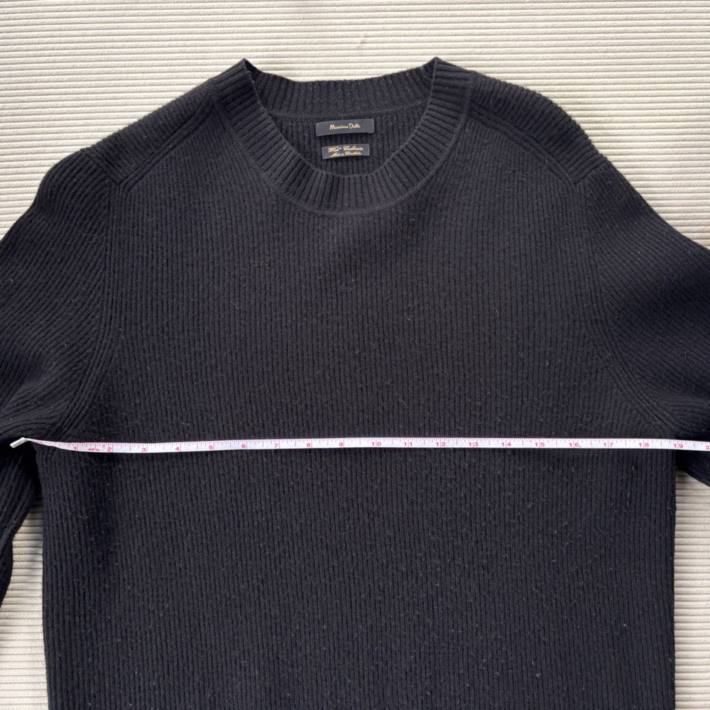 Massimo Dutti, Black Wool Sweater, Mens M - Picture 6 of 7